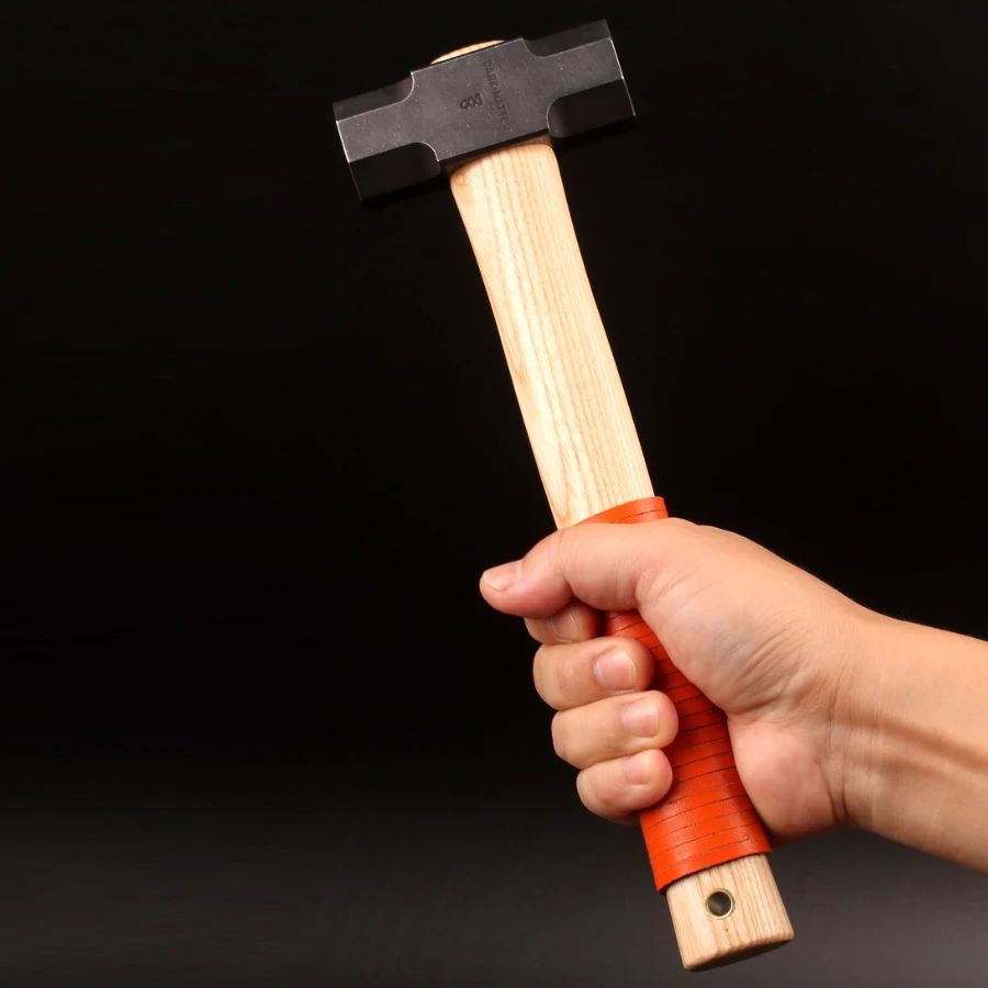 Professional CNC Octagonal Hammer – Ash Wood Handle, Shock-Absorbing Design, Heavy Duty Steel Head ,H030