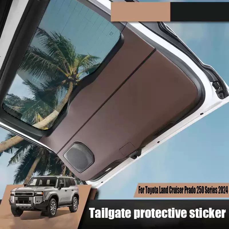 Tailgate protective sticker leather sticker For Toyota Land Cruiser Prado 250 Series 2024