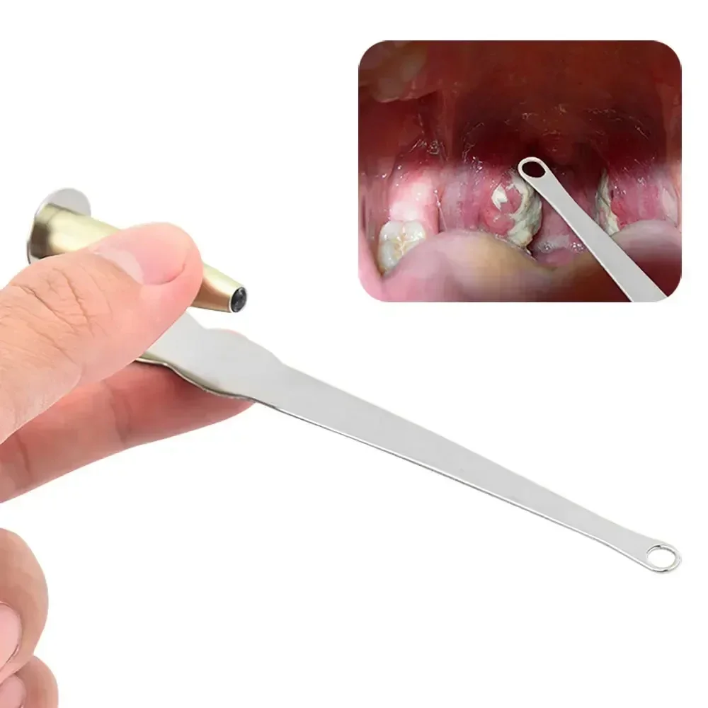 

1Pcs LED Light Stainless Steel Ear Wax And Tonsil Stone Remover Tool for Mouth Cleaning Care