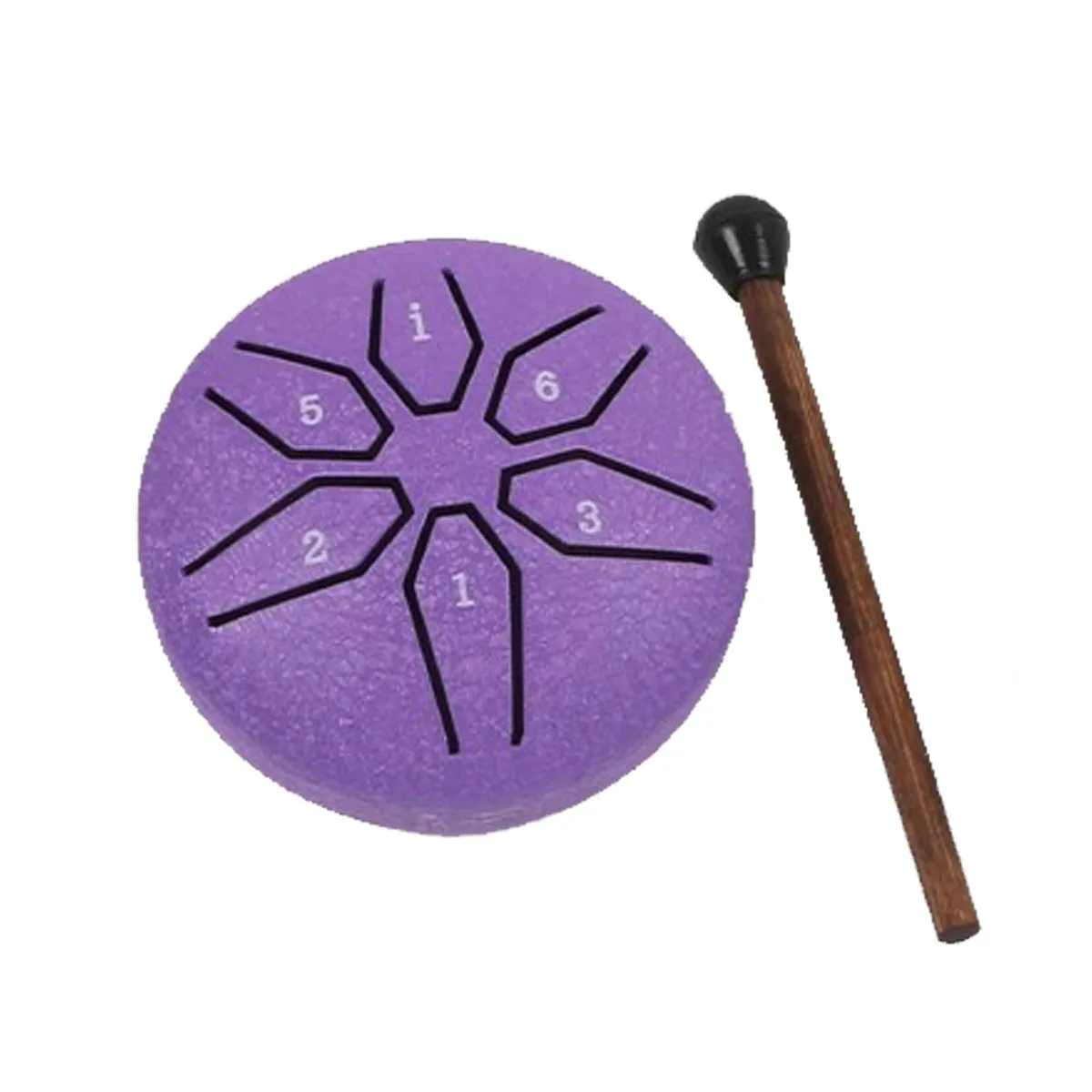 3 Inch 6 Tone Steel Tongue Drum Mini Hand Pan Drums Drumsticks Music Tambourine Drum With Accessories Instrument