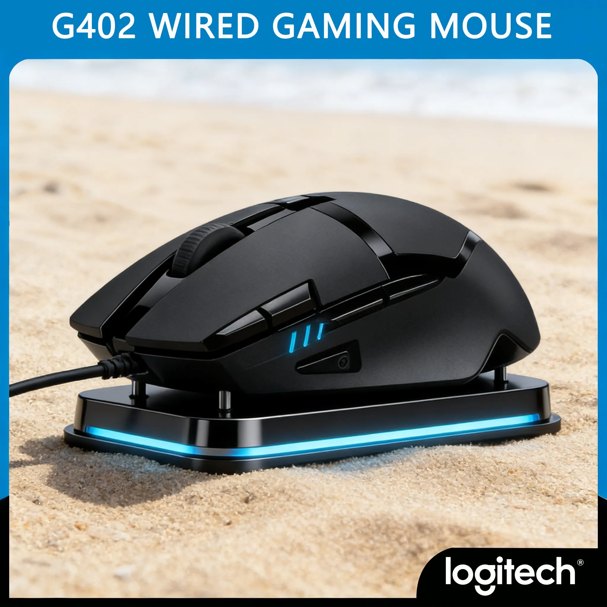 

G402 Wired Budget Esports Mouse High-Speed Tracking 4000DPI Adjustable