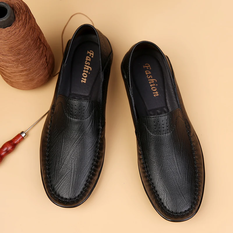 Shoes For Men slip on spring autumn Casual Easy Wear Male Loafers Men Genuine Leather Fashion Work Designer summer loafers