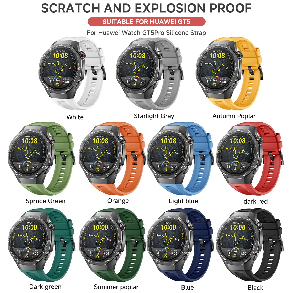 Силиконовый ремешок для Huawei – обзор и цена Silicone Watch Band 22Mm
