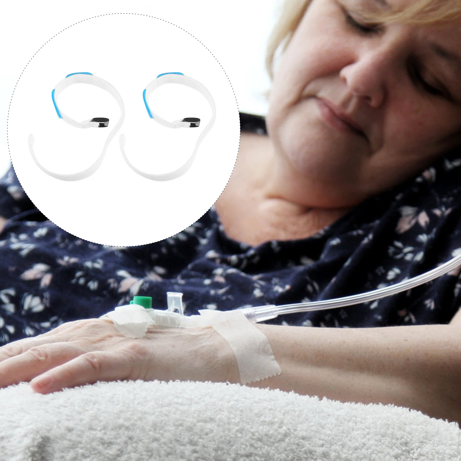 

2pcs Catheter Fixation Straps Adjustable Universal Bands for Home Medical Use Portable Urine Bag Stabilizer Simple Nylon