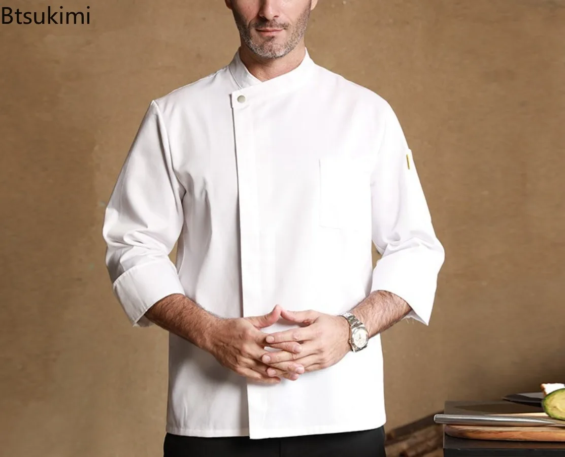 Chef แจ็คเก็ตฤดูใบไม้ร่วง/ฤดูหนาว Catering เครื่องแบบร้านอาหารห้องครัวเสื้อเบเกอรี่ Cafe Waiter/พนักงานเสิร์ฟ Workwear โรงแรมทําอาหารเสื้อผ้า