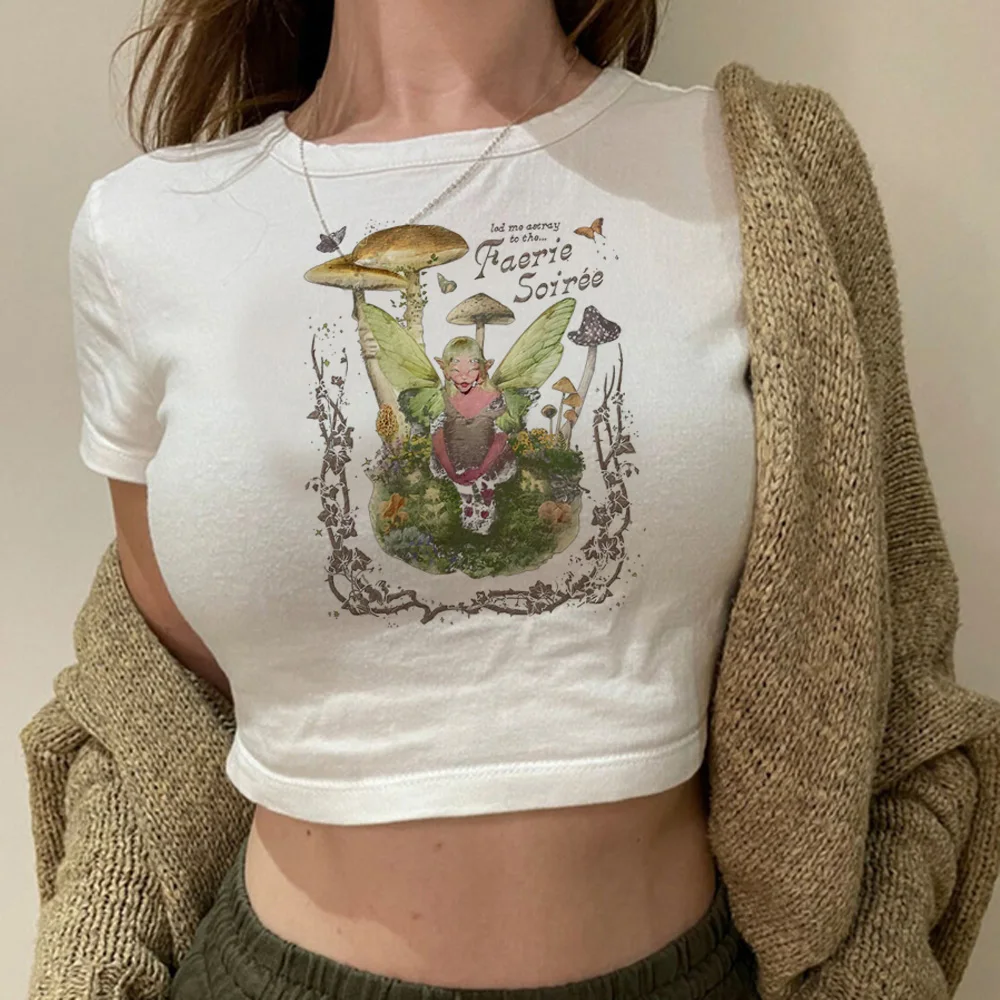 Melanie Martinez 90s fairy grunge  trashy crop top girl cyber y2k kawai graphic  Kawaii tee  t-shirts