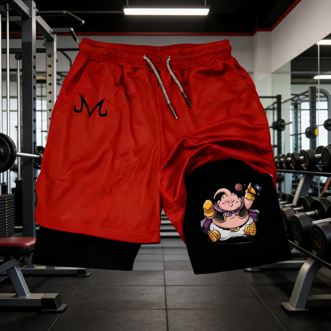 2026 Sommer Hot Sale Dragon Ball Fake Zweiteiler-Shorts für Familie und Kinder - Hochwertige Sportshorts Retro Y2K Hip Hop