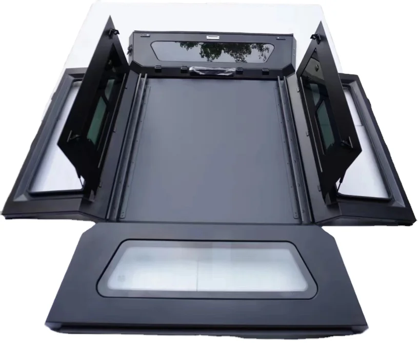 

Aluminium Canopy Truck Topper Bed Cap Hardtop Camper for Hilux for Tacoma Ram Amarok Tundra F150 Folding Compatible Ranger