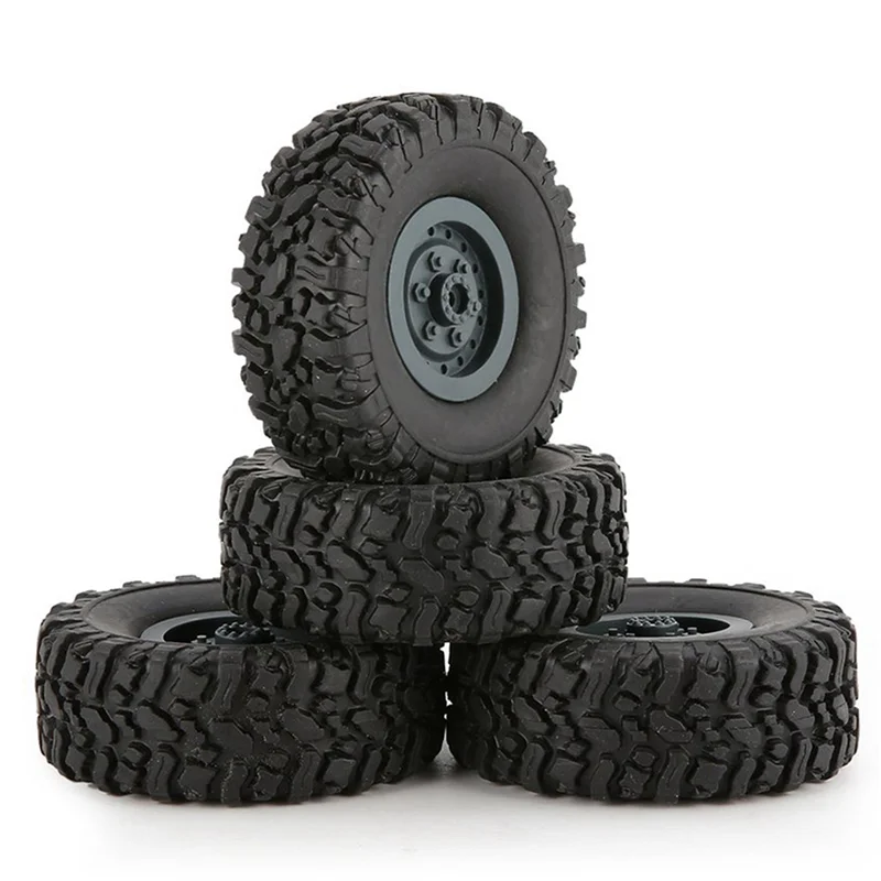 【Flash Sale】 12-teiliger Gummi-Felgenreifen für RC 1/16 Climbing Crawler Car WPL B-1/B-24/C-14/C-24/B-16 LKW-Modell-Ersatzteil, tief