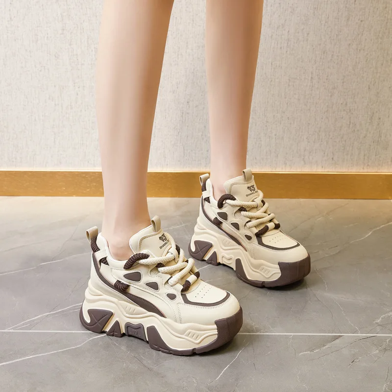 nner Heightening Dad's Shoes Women's Fashion 2023 Autumn New Colored Breathable Matsutake Thick Sole Casual Sports Shoes