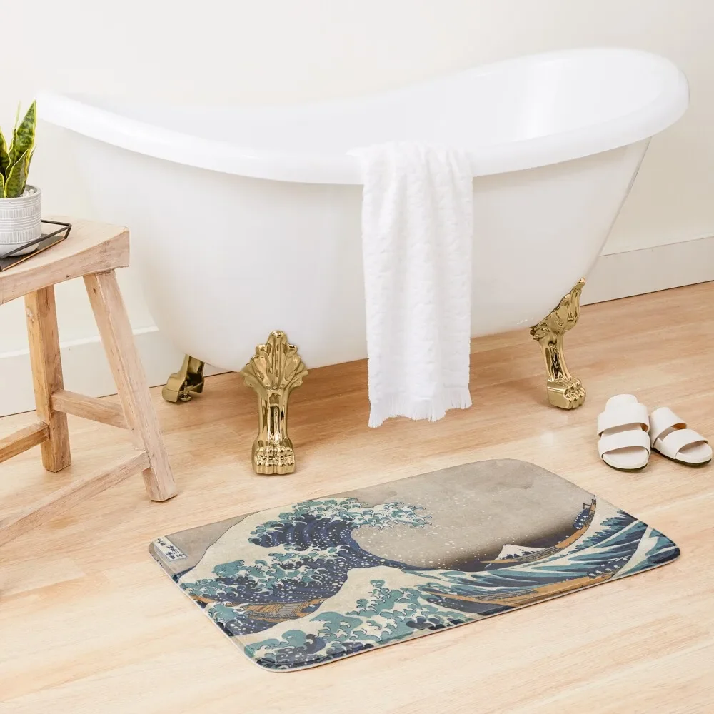 The Great Wave off Kanagawa Bath Mat Rugs Living Room Anti-Skid Shower Bathroom Gadgets Mat