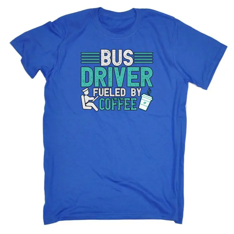 

Мужская забавная футболка Bus Driver Fueld By Coffee, новинка