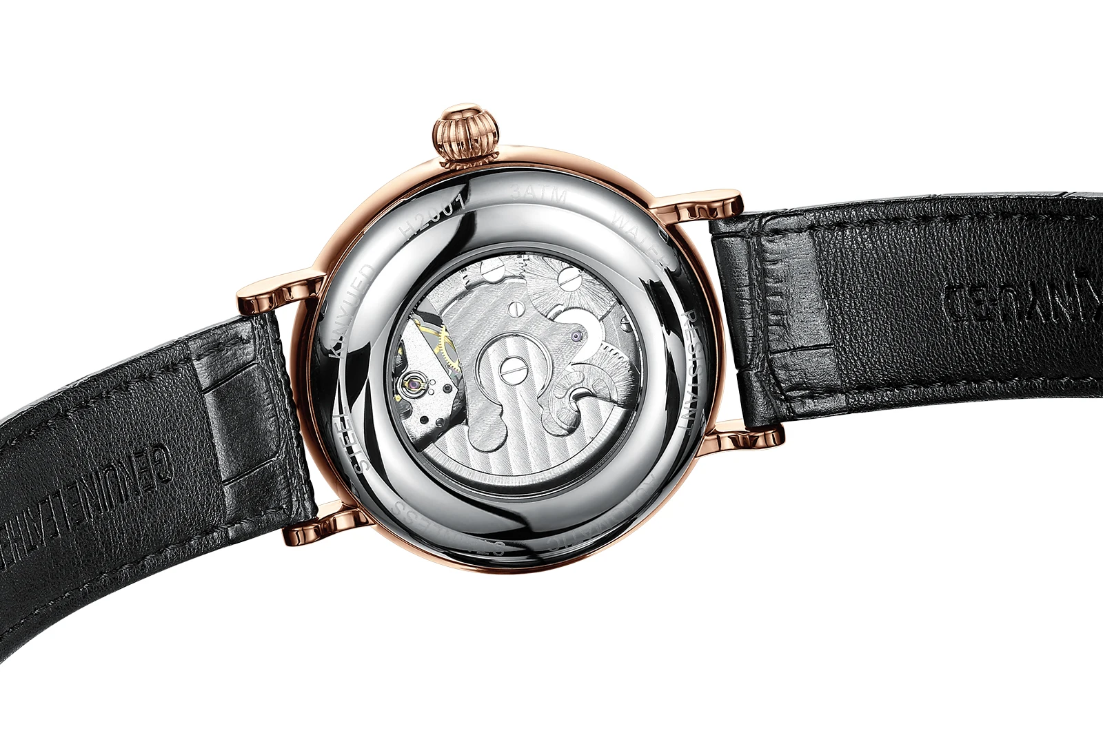 ساعة KINYUED للرجال مع ساعة ميكانيكية أوتوماتيكية توربيون هيكل عظمي للرجال، ساعة ميكانيكية للرجال