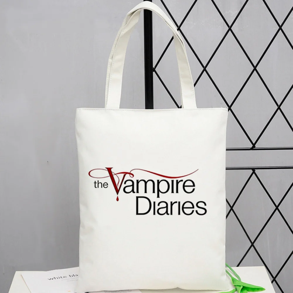 the Vampire Diaries tote bag shopper canvas  reusable shoulder  einkaufstasche femme