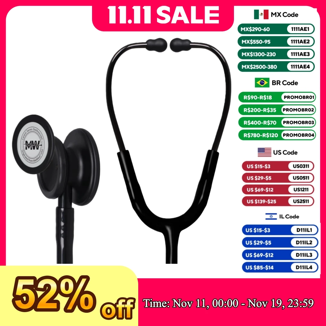 Medical Double Sided Stethoscope Professional Cardiology Stethoscope Nurse Doctor Stethoscope Engrave Name Health Care