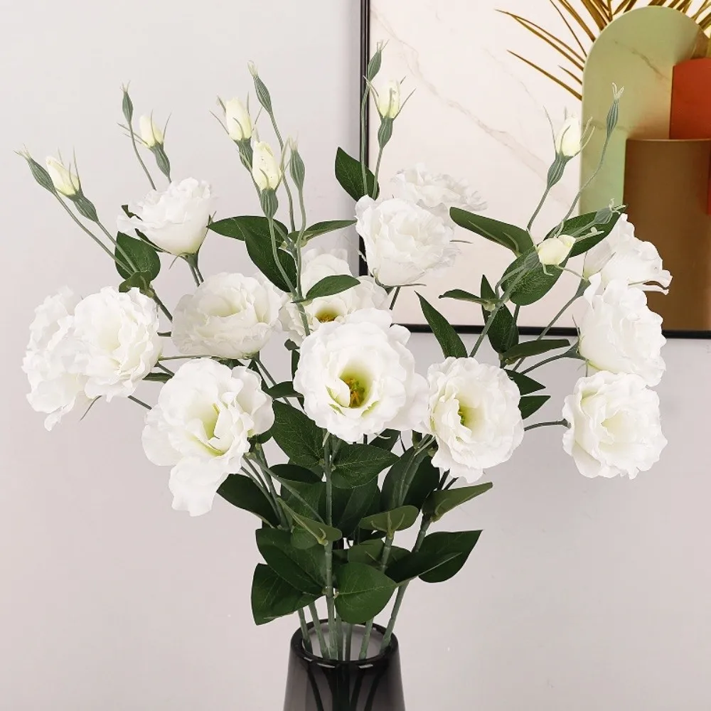 

Platycodon Flower Artificial Balloon Flower Real Touch Handmade Faux Balloon Branch Lisianthus Luxury Fake Flower Teacher's Day