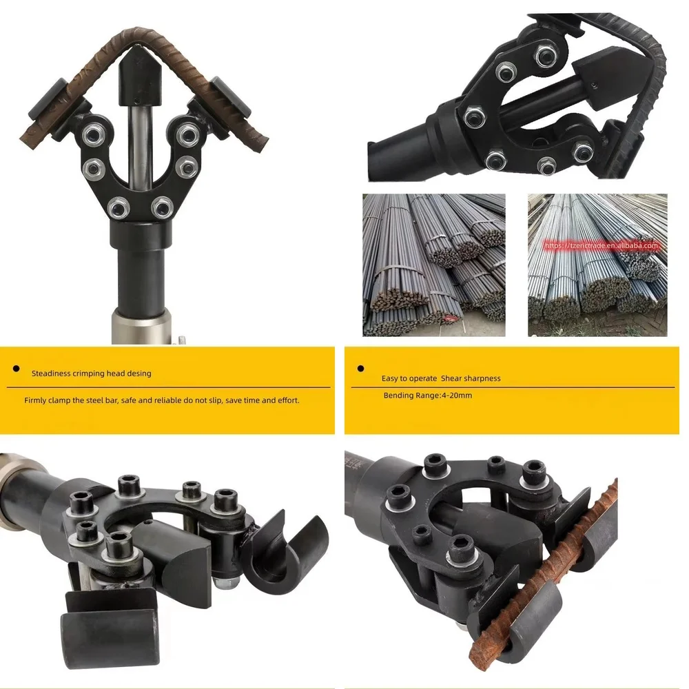 

Manual Split Hydraulic Rebar Bending Machine for Stainless Steel Carbon Steel Alloy Bars 10-20mm Diameter 90 Degree Small
