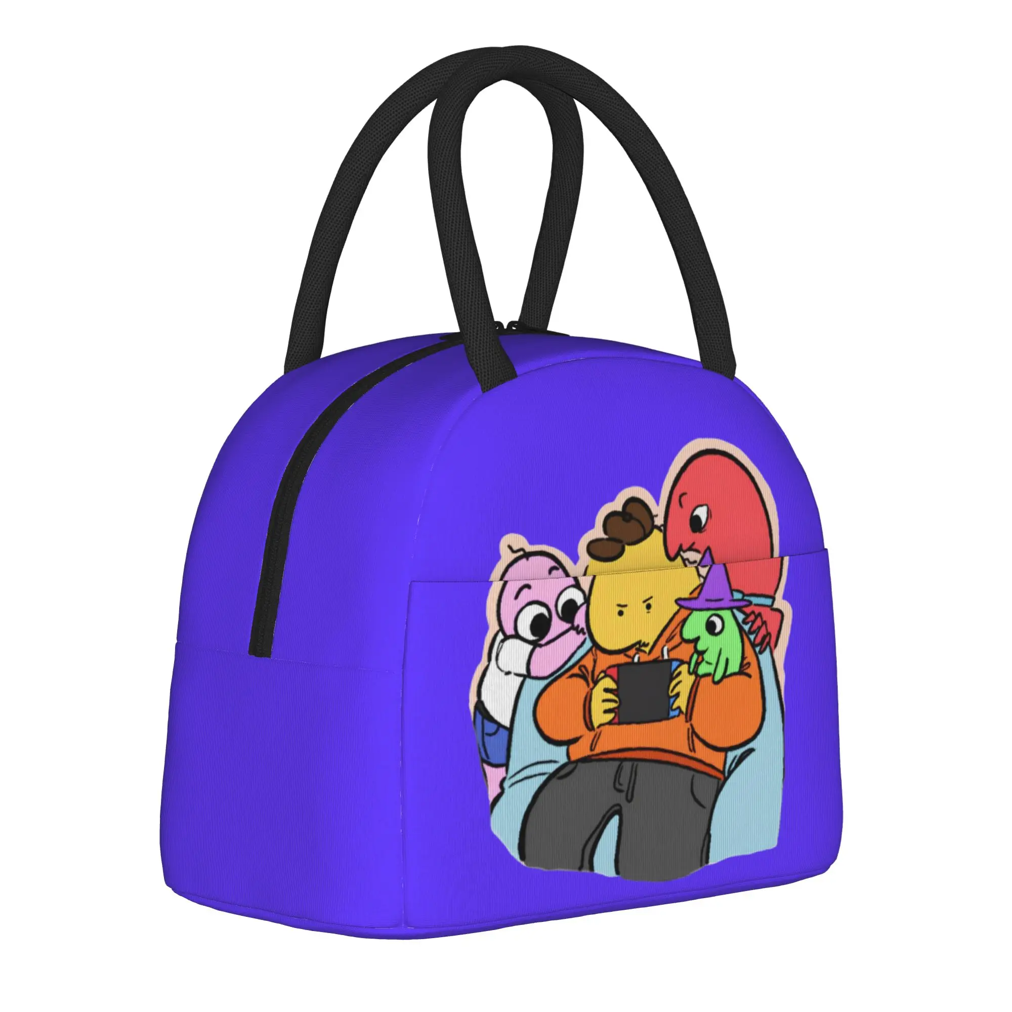 

Smiling Friends Alan Insulated Lunch Bags Leakproof Lunch Container Cooler Bag Lunch Box Tote Work Outdoor Men Women