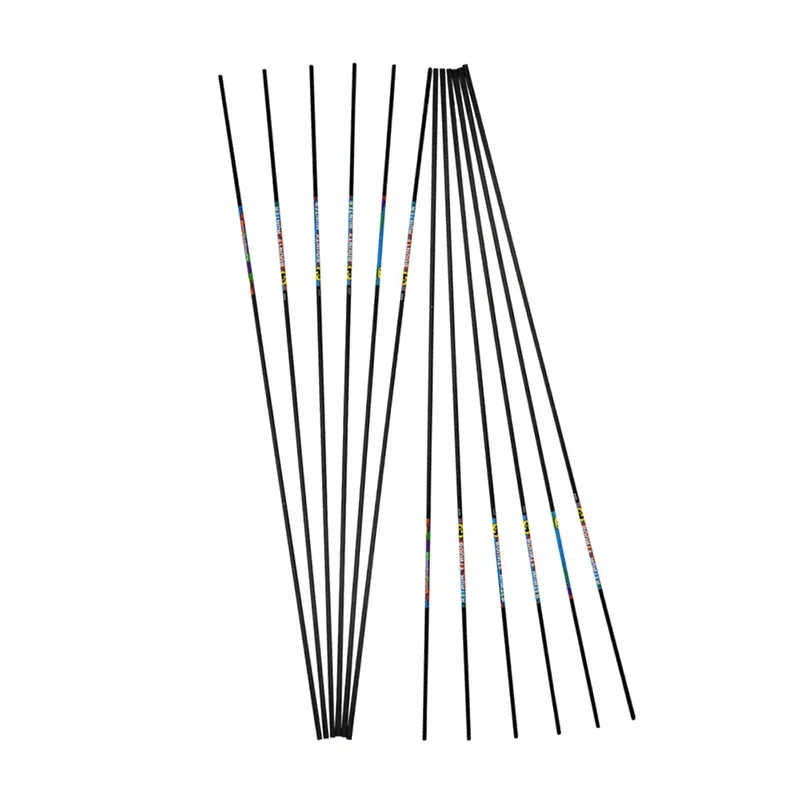 6/12pcs 32inch Archery Pure Carbon Arrow Shaft SP450 ID3.2mm OD5.7mm Recurve Compound Bow for Outdoor Hunting Shooting Accessary