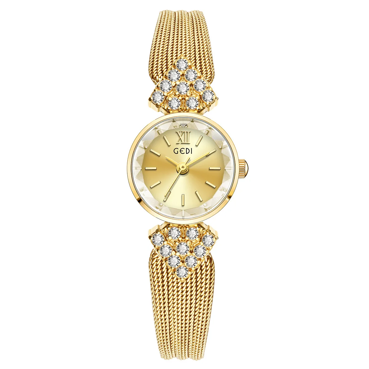 Goldie light luxury retro diamond inlaid women's watch, niche high-end sense, medieval temperament quartz women's watch