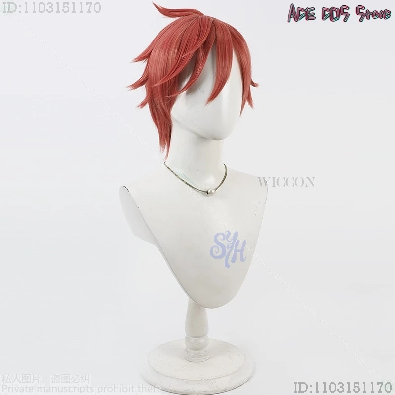 أنيمي توغين أنكي تأثيري كيويا أورانزاكا زي أحمر شعر مستعار قصير الشعر الاصطناعية مقاومة للحرارة هالوين عيد الميلاد حفلة لعب الأدوار #3