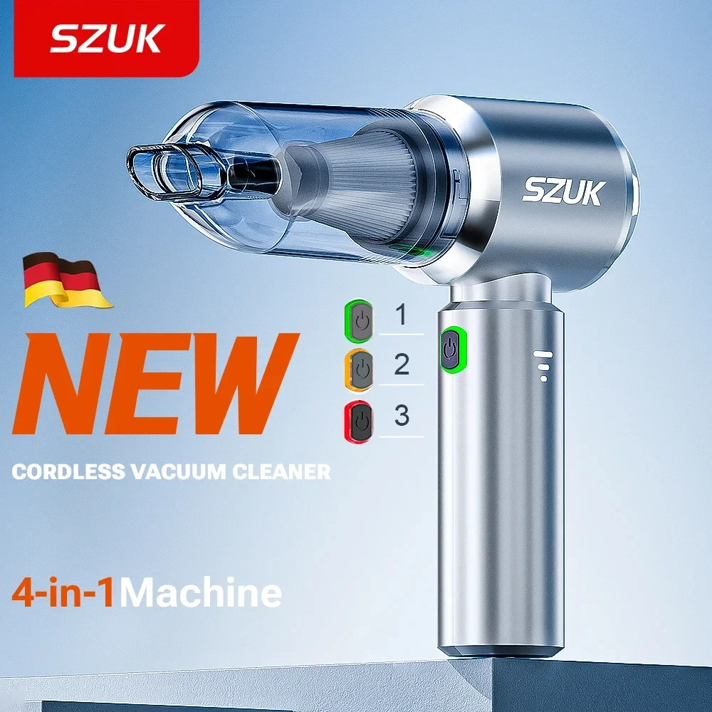 SZUK Car Vacuum Cleaner 180000pa Wireless Mini Handheld Strong Suction Cleaning Machine Portable Vacuum Cleaner for Car and Home