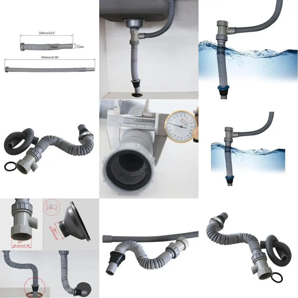 

652F Gutter Extension Pipe Easy to Install Gutter Water Extensions Downspout Solution Durable Pipe Rainwater System