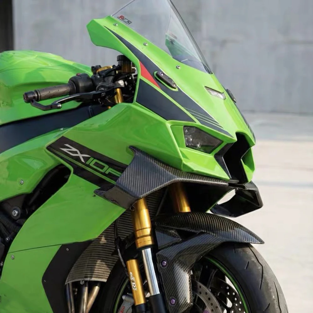 For ZX-10R Front spoiler Lower spoiler lower lip For KAWASAKI ZX-10R ZX10RR 2021-2025 GP WING DOWNFORCE NAKED FRONTAL SPOILERS