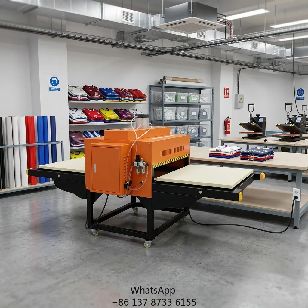 Professional Pneumatic Double Station Heat Press 80100CM/100120cm Durable T-Shirt Sublimation Machine For High-Volume Production