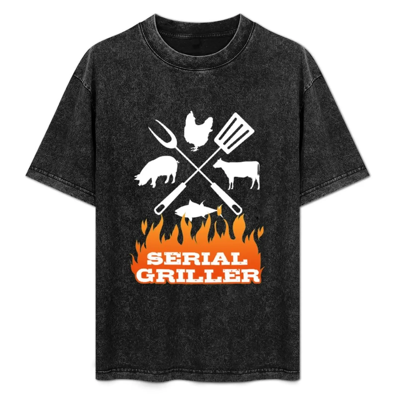 Griller en serie italiano culinario Italia Grill BBQ camiseta divertidas camisetas gráficas anime cosas hombres camiseta
