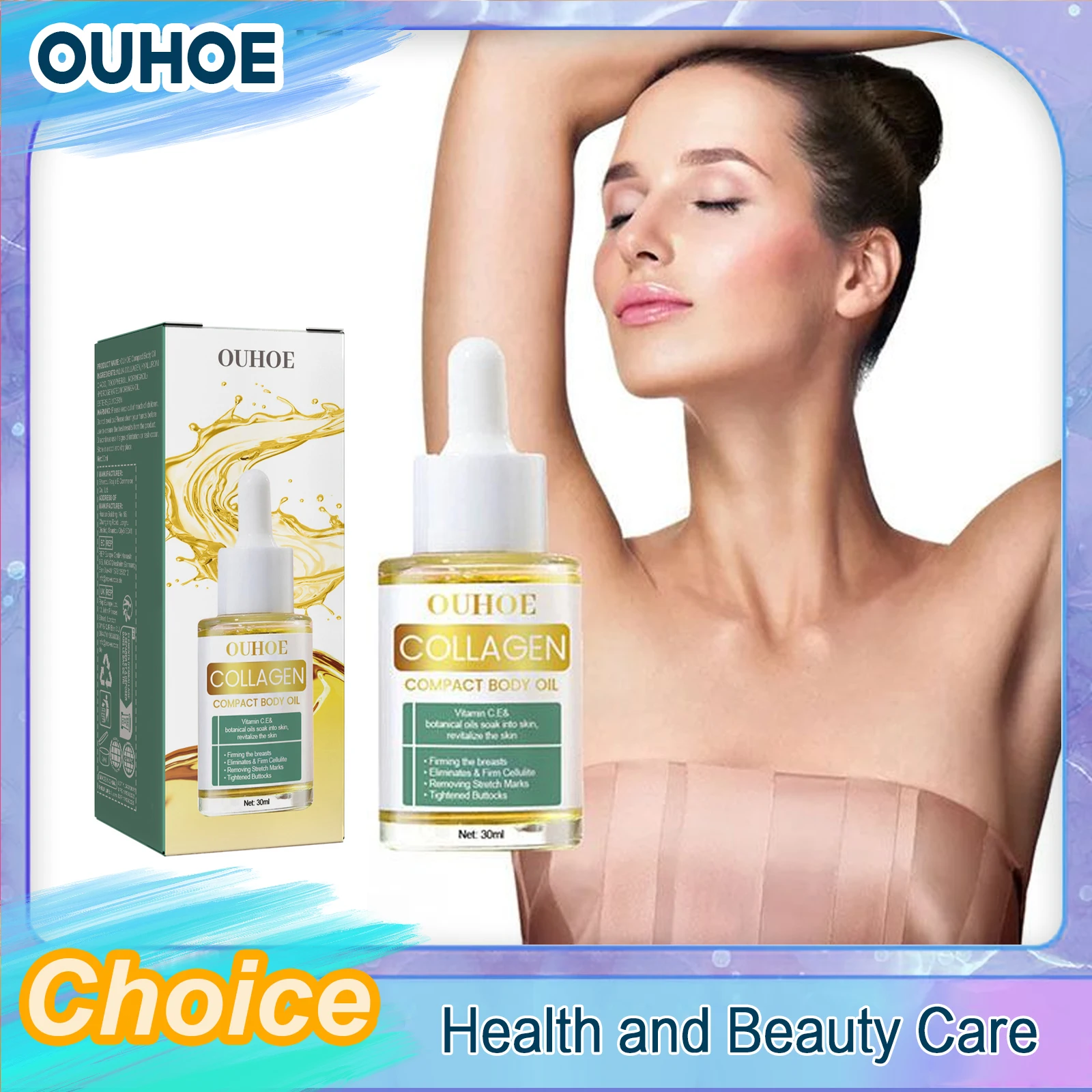 

Коллагеновое масло для лифтинга тела, подтяжка талии, груди, сжигатель жира, форма живота, бедер, ягодиц, подтяжка тела, массажное масло для похудения