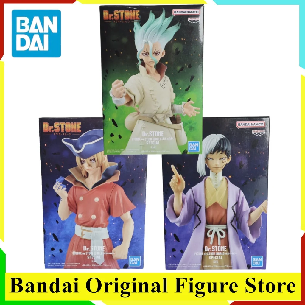 

Original BANDAI Dr.STONE Anime Ishigami Senkuu & Asagiri Gen & Nanami Ryuusui Action Figurine Toys PVC Model Figuarts Collection