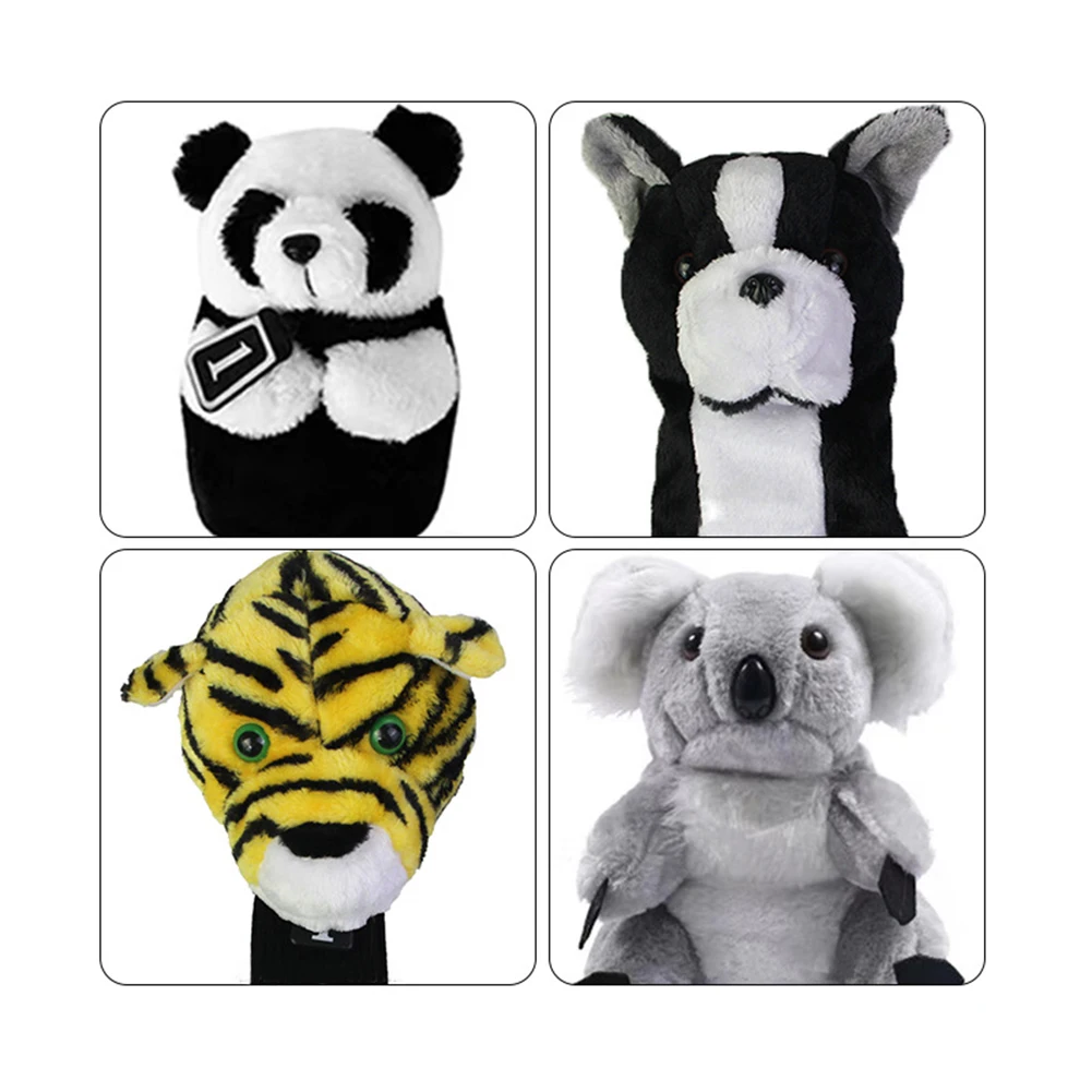 Wood Golf Club Head Cover Cute Animal Koala Bear Panda Protector Outdoor Sports Golf Accessories