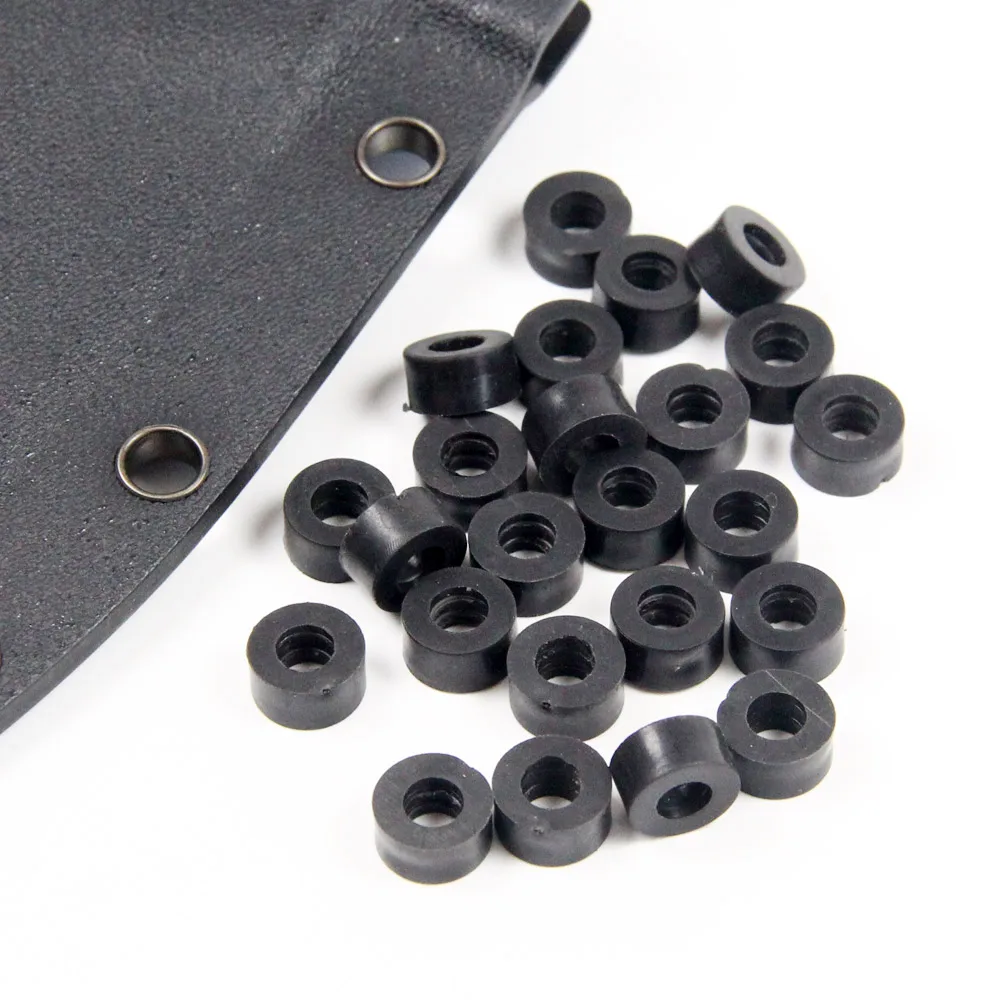 24 Chiếc Dày 5Mm Nylon Đen Tròn Miếng Đệm Chữ Ô Phẳng Cao Su Máy Giặt Ốp Lưng Tự Làm Các Bộ Phận Dự Phòng