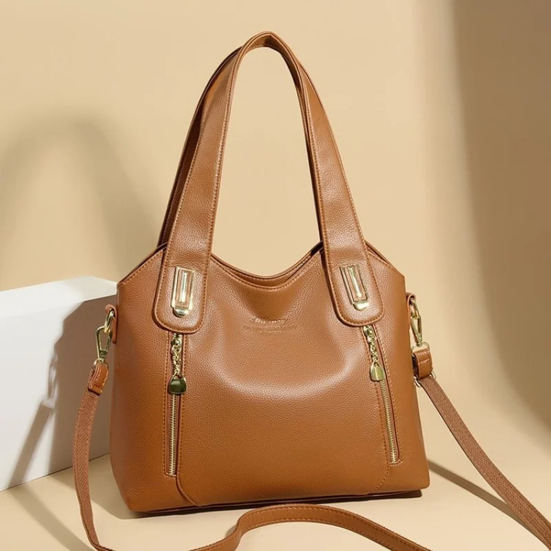 Chic-sofisticado 2025 nuevo bolso de mano de cuero de marca de lujo para mujer diseñador famoso Popular Casual Simple ​