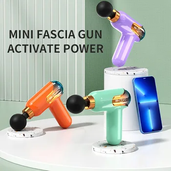 Mini Fascia Gun LCD Portable Electric Massager is used to relax deep tissues and muscles of neck, shoulders and legs