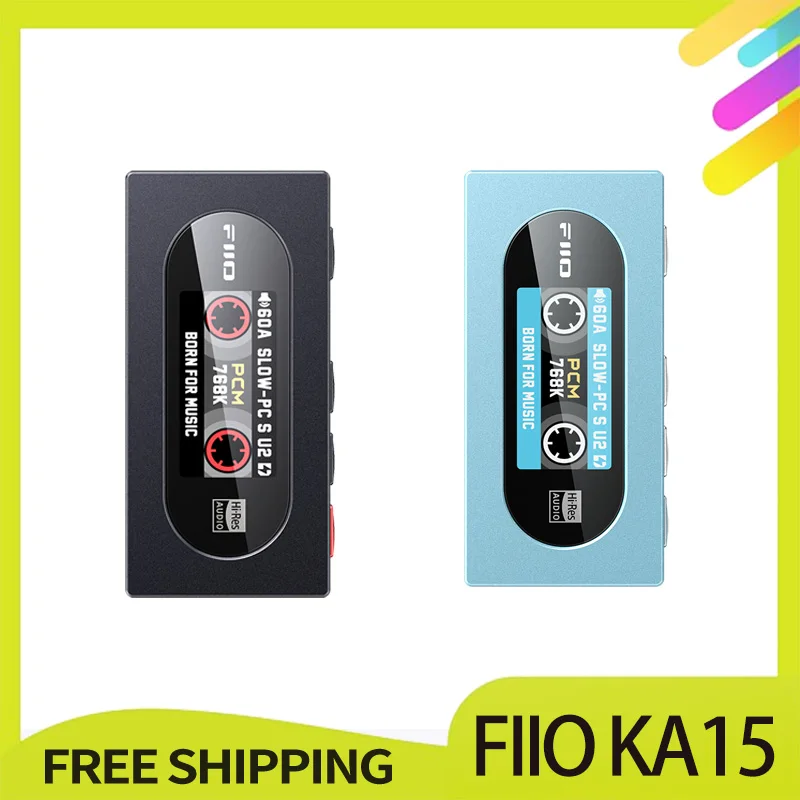 Fiio KA15 Portable Usb Dac Headphone Amplifier Usb Dongle With 3.5mm And 4.4mm Headphone Output Dsd 256 Ps5 Custom