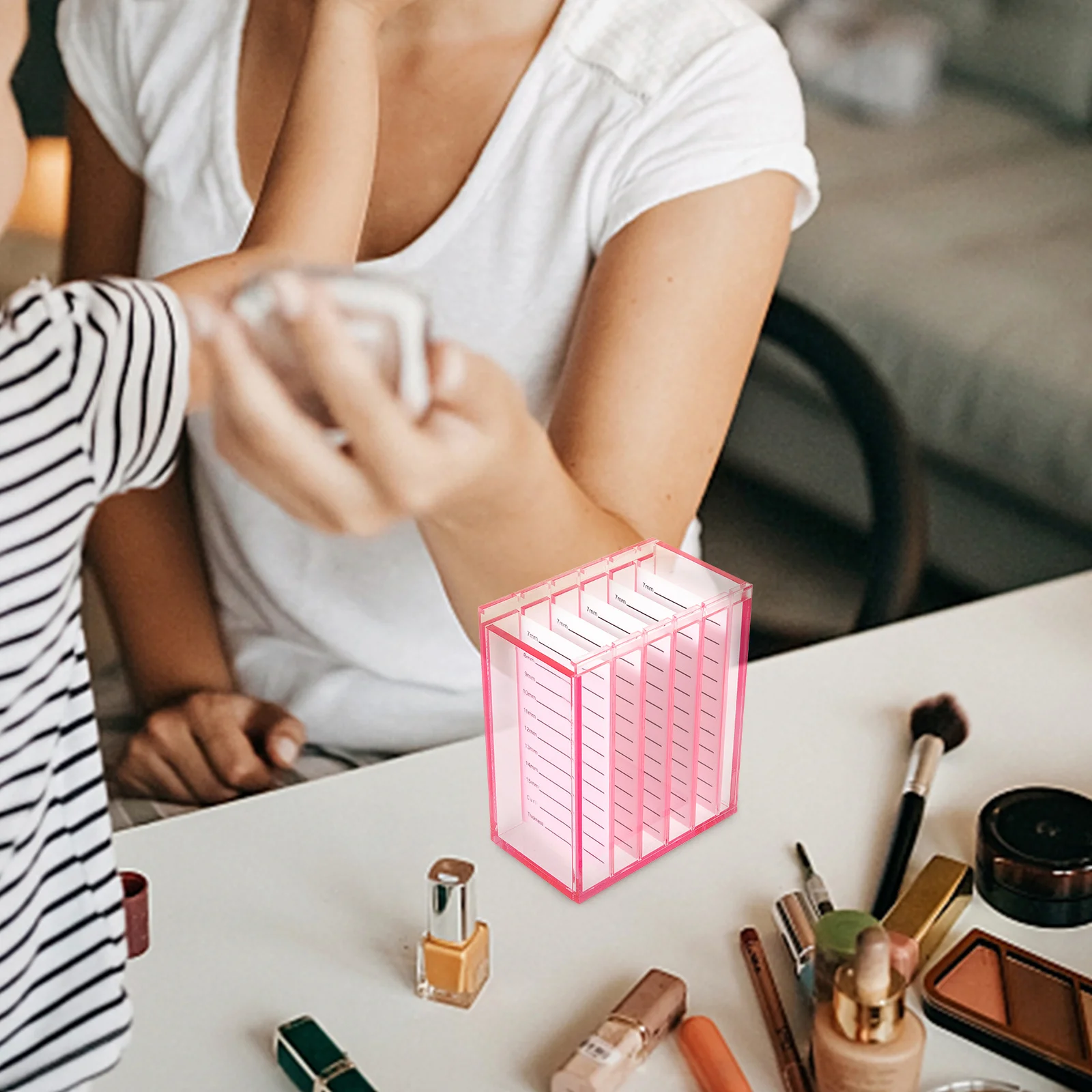 صندوق تخزين رموش أكريليك شفاف متعدد الطبقات منظم الرموش الصناعية صندوق تعبئة الرموش #3