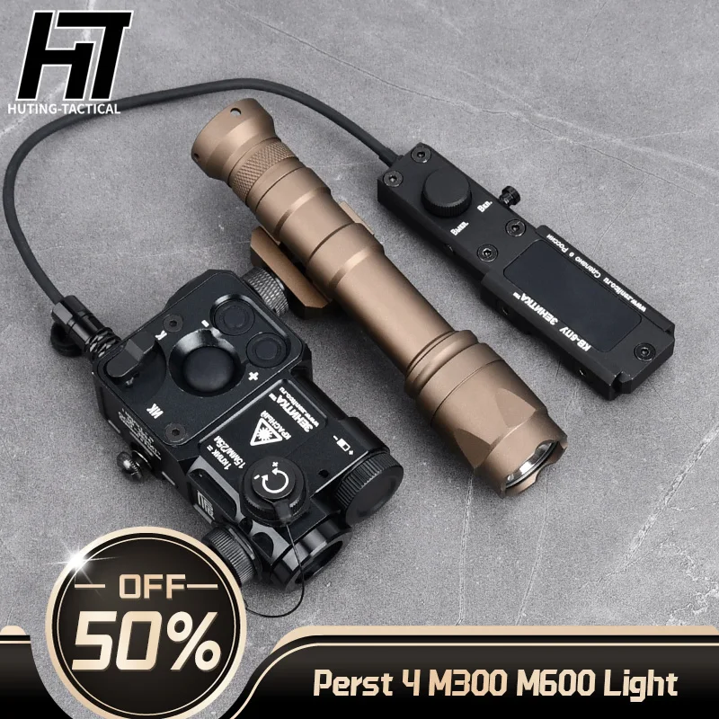 

WADSN Tactical Zenitc Perst 4 Red Green Dot IR Laser Strobe Weapon Scout Light M300 M300A Flashlight Hunting P4 Pressure Switch