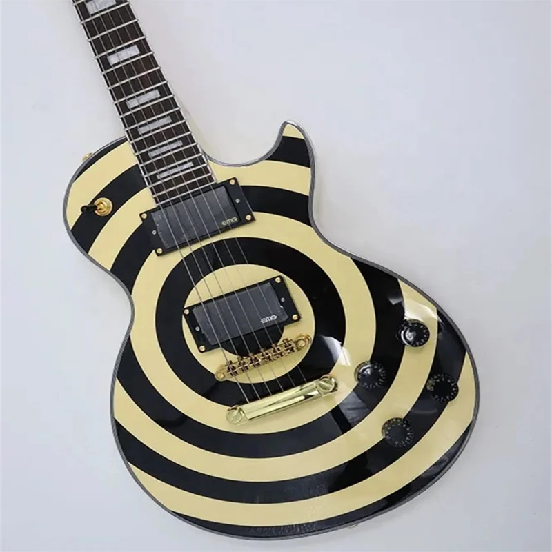 Guitare électrique Zack jaune lait à 6 cordes