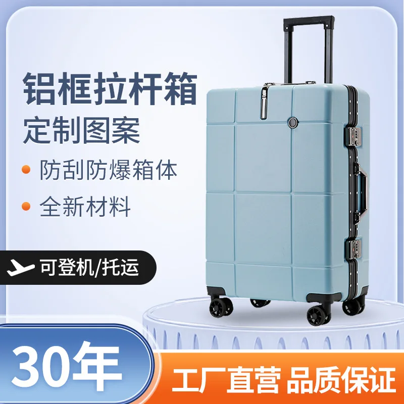 Bagage, Aluminium Frame Doos, Trolley Case, Multi-Capaciteit, Stevige 24-Inch Koffer, Lockbox Voor Jongens En Meisjes