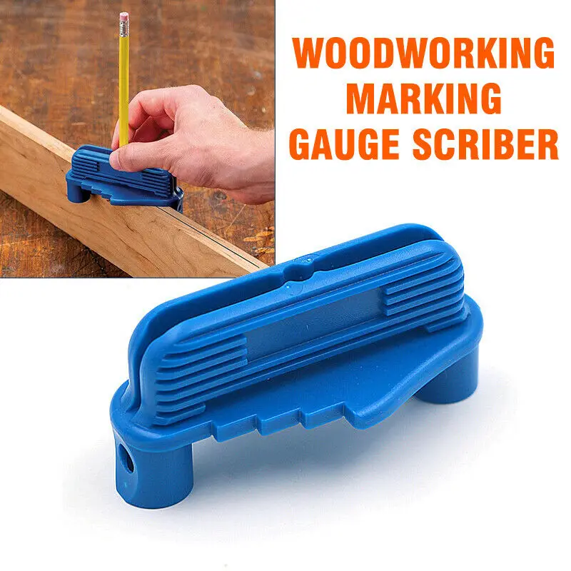 1pcs Guide Ruler Gauge Center Scriber Marking Template Locator Wooden Hand Tool ABS Without Pencil High Quality