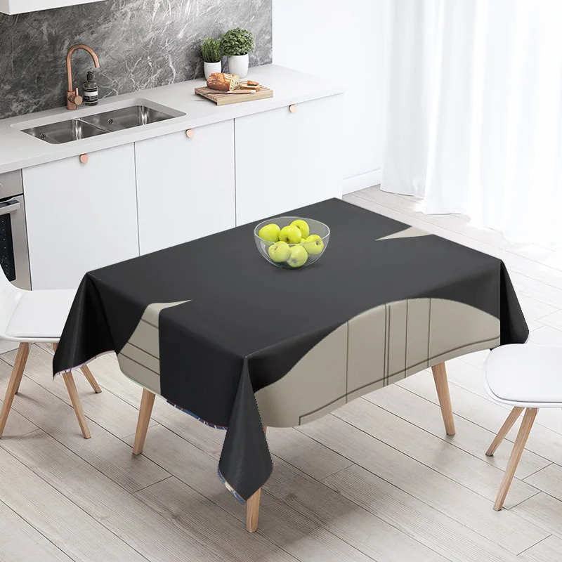 Abstract Geometric Tablecloth 1pc Resistant Party Decoration Restaurant Cafe Dining Table Tablecloths 140X200cm