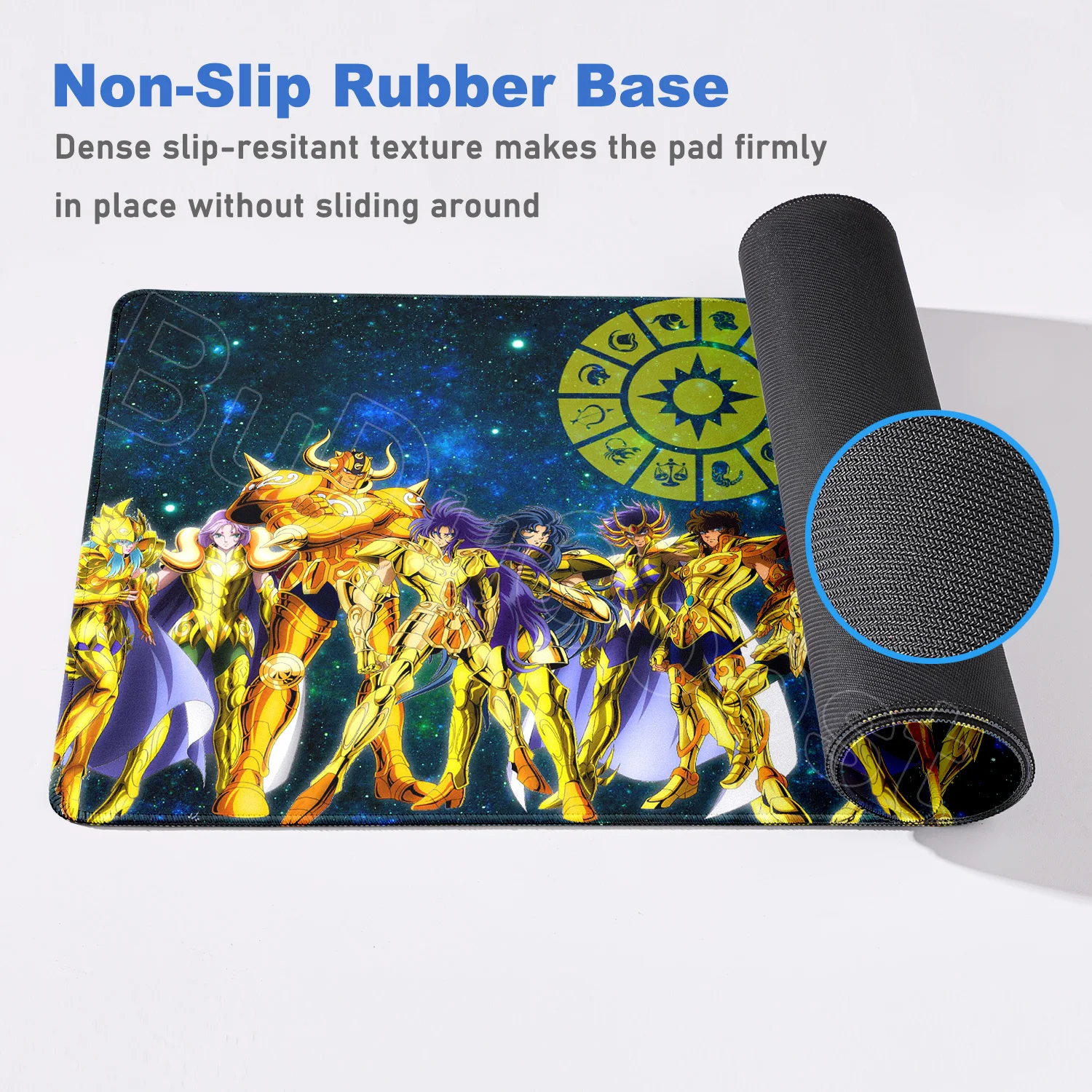 New WallpaperSaint Seiya Mouse Pad Gamer Desk Protector Gaming Mousepad Pc Accessories Anime Mouse Mats Keyboard Pads Carpet Xxl