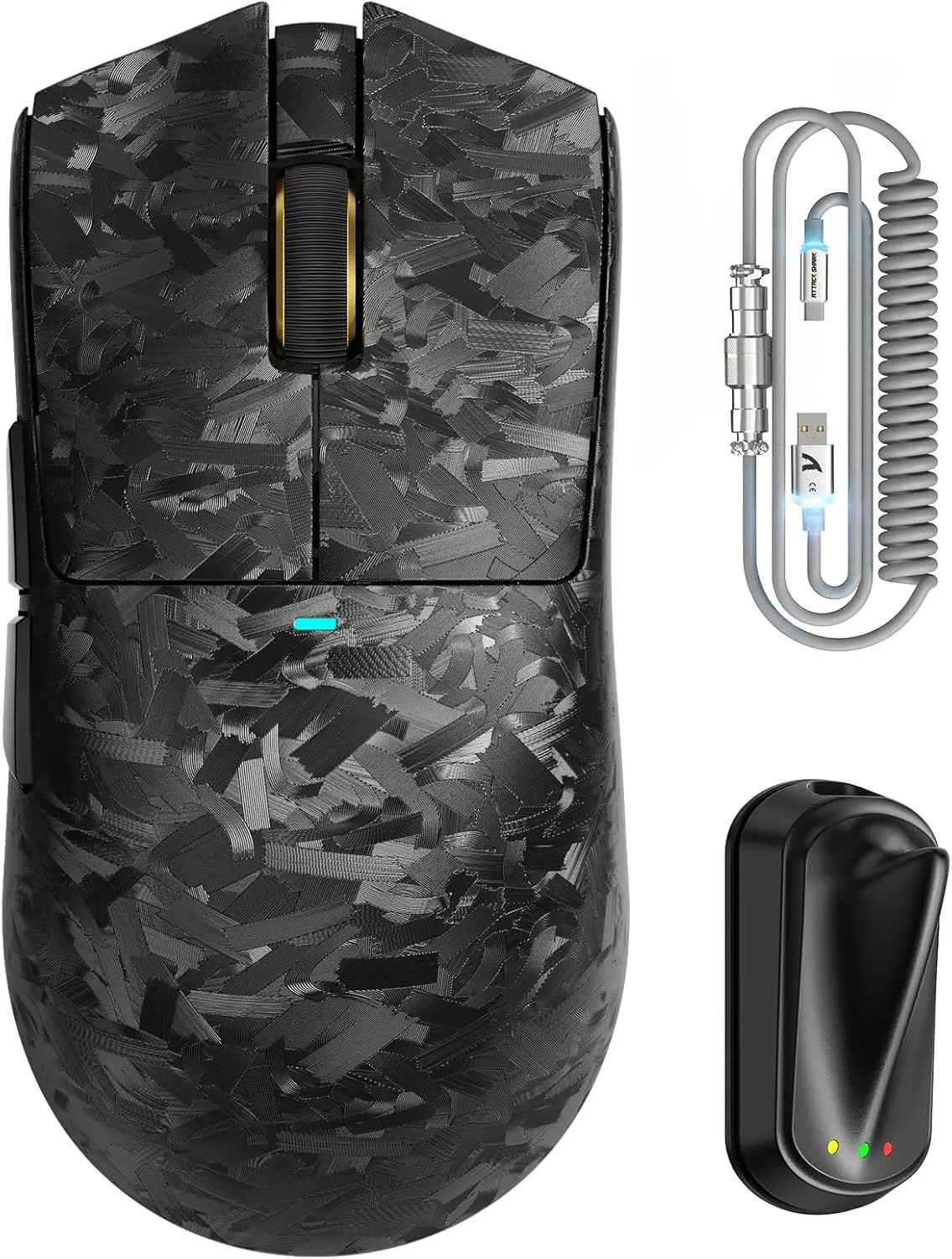 ATTACK SHARK X11ULTRA Carbon Fiber Wireless Esports Mouse 8k Polling,42000DPI,PAW3950MAX Sensor Ergonomic Wireless Gaming Mouse