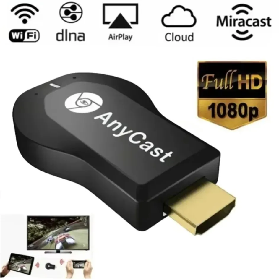 جهاز استقبال لاسلكي متوافق مع HDMI 4K فك تشفير وتوصيل إخراج 1080P وتشغيل محمول متوافق مع جهاز الكمبيوتر/الكمبيوتر المحمول/صندوق التلفزيون