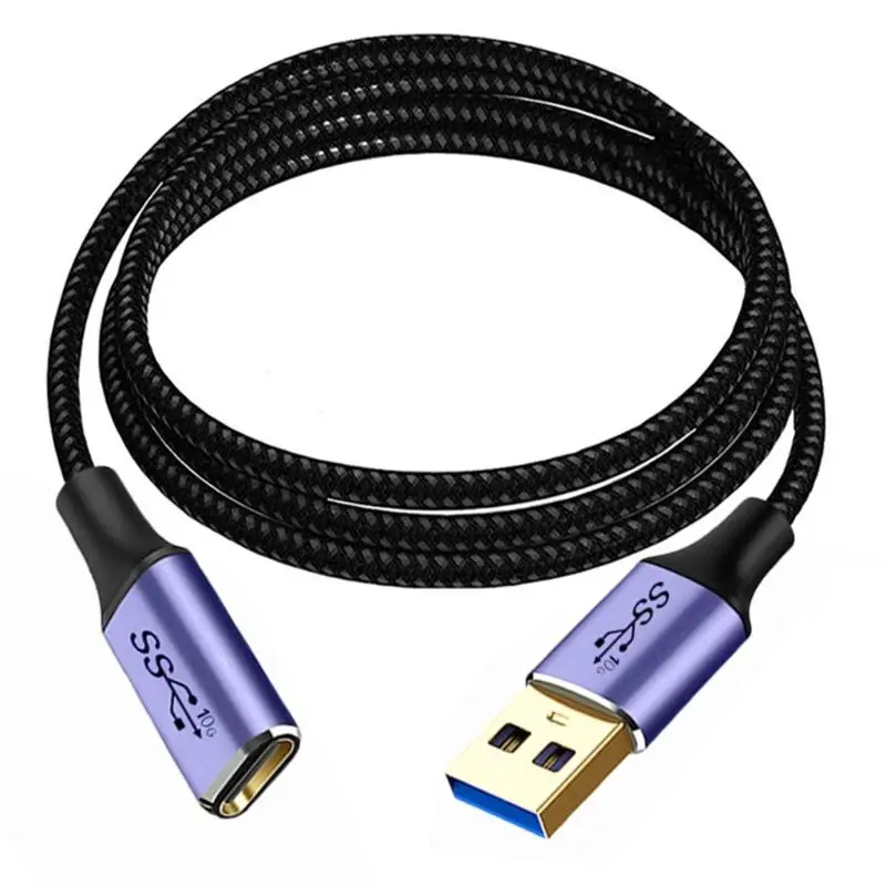 USB 3 0 A Male to USB C Female Data Cable 10Gbps Fast Charging Sync Wire For Laptop Mouse U Disk Card Reader