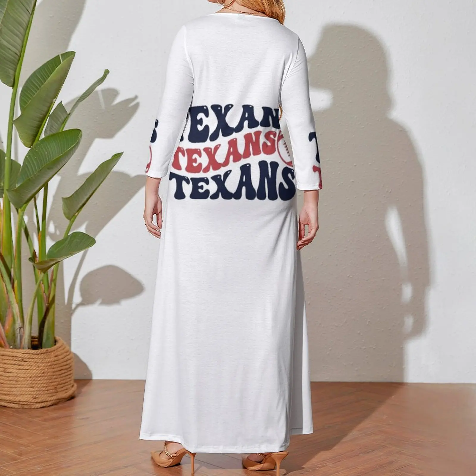 Texans Football Long Sleeved Dress luxury evening dresses 2024 ladies dresses for women 2024