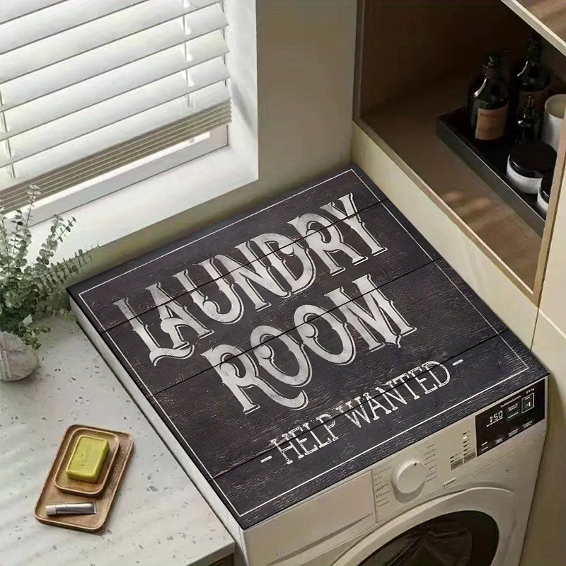 

1pc Laundry Room Printed Washing Machine Mat,Practical Electrical Appliance Top Protection Mat, Kitchen Supplies Accessories