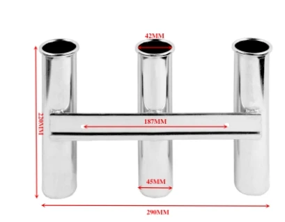 Uchwyty na wędki rurowe Uchwyt na wędki ze stali nierdzewnej 316, osprzęt do łodzi